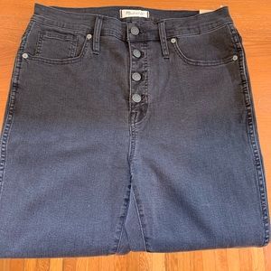 NWT Madewell Washed Black Jeans - 31T - 10” High Rise Skinny